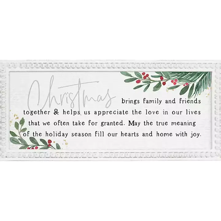 Christmas Brings Family & Friends Wall Plaque