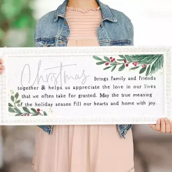 Christmas Brings Family & Friends Wall Plaque