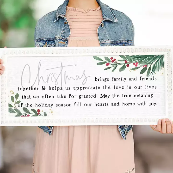 Christmas Brings Family & Friends Wall Plaque