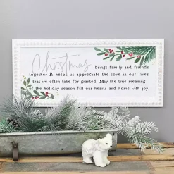 Christmas Brings Family & Friends Wall Plaque