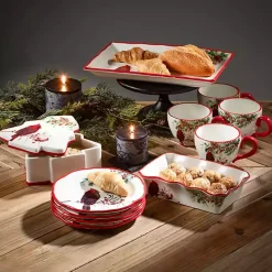 Christmas Cardinal Snack Plates, Set of 4
