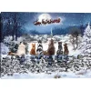 Christmas Cats Sleigh Canvas Art Print