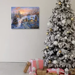 Christmas Cottage Canvas Art Print