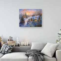 Christmas Cottage Canvas Art Print