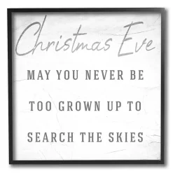 Christmas Eve Search the Skies Canvas Wall Plaque