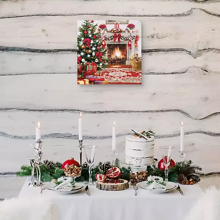 Christmas Hearth Canvas Art Print