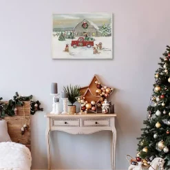 Christmas On The Farm Framed Art Print