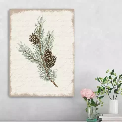 Christmas Pine and Cone Canvas Art Print
