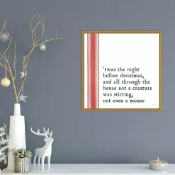 Christmas Quote Left Stripe Canvas Wall Plaque