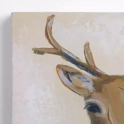 Christmas Reindeer Embellished Canvas Art Print