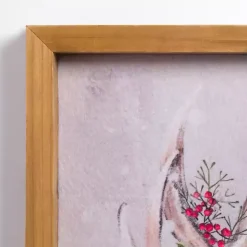 Christmas Reindeer with Greenery Wall Plaque