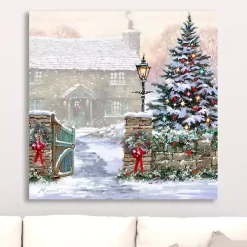 Christmas Snowfall Canvas Art Print