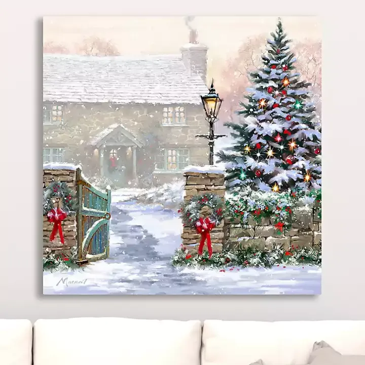 Christmas Snowfall Canvas Art Print