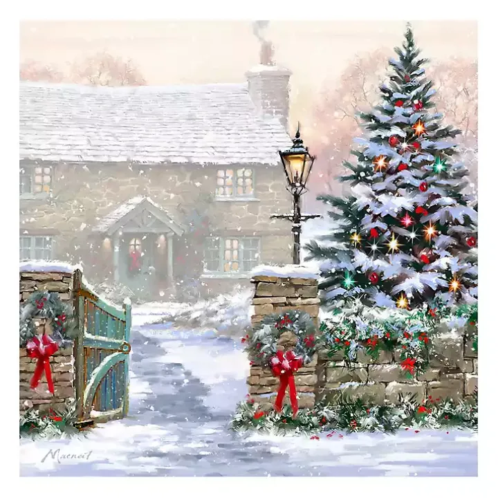 Christmas Snowfall Canvas Art Print