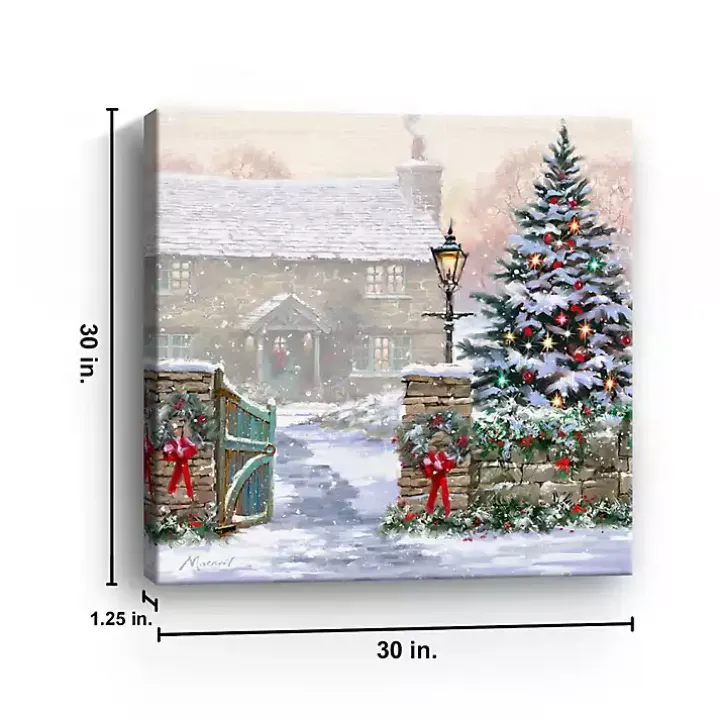 Christmas Snowfall Canvas Art Print