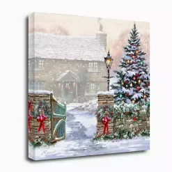 Christmas Snowfall Canvas Art Print