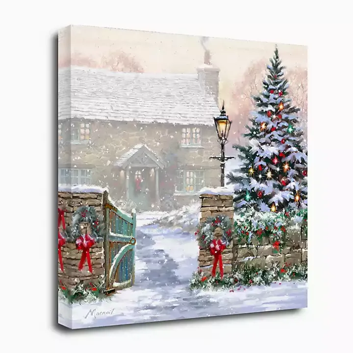 Christmas Snowfall Canvas Art Print
