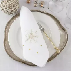 Christmas Snowflake Embroidered 4-pc. Napkin Set