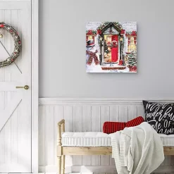 Christmas Spirit Decorated Home Canvas Art Print