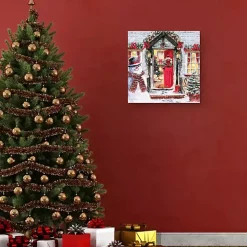 Christmas Spirit Decorated Home Canvas Art Print