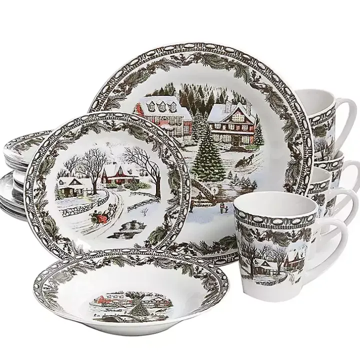 Christmas Toile 16-pc. Dinnerware Set