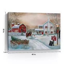 Christmas Tree Farm in Snow Canvas Art Print