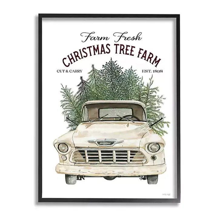 Christmas Tree Farm Truck Wall Plaque
