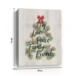 Christmas Tree Sentiment Canvas Print