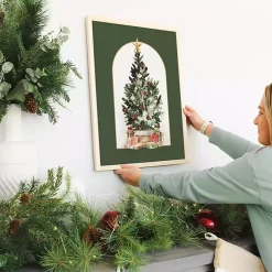 Christmas Tree with Gifts Framed Art Print