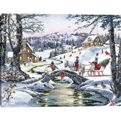 Christmas Village Canvas Art Print
