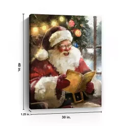 Christmas Wishes Santa Canvas Art Print