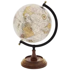 Classic Ivory Mango Wood Base Globe