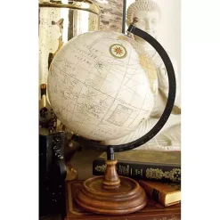 Classic Ivory Mango Wood Base Globe