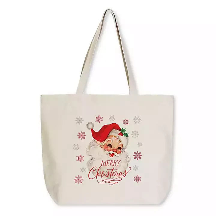 Classic Santa Canvas Tote Bag