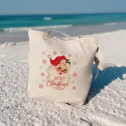 Classic Santa Canvas Tote Bag