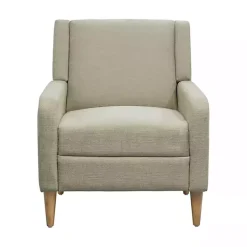 Classic Upholstered Taupe Accent Chair