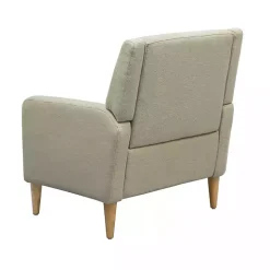 Classic Upholstered Taupe Accent Chair