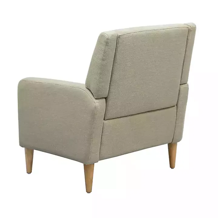 Classic Upholstered Taupe Accent Chair