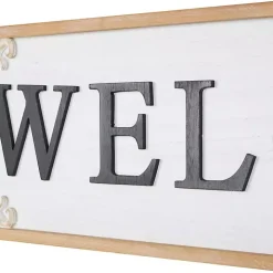 Classic Wooden Welcome Wall Plaque