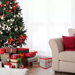 Clear and Red Zip 27-pc. Ornament Storage Box