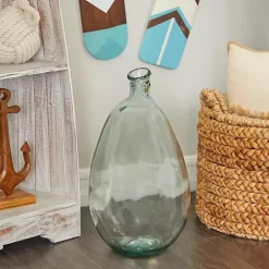Clear Aqua Recycled Glass Vase