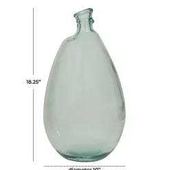 Clear Aqua Recycled Glass Vase
