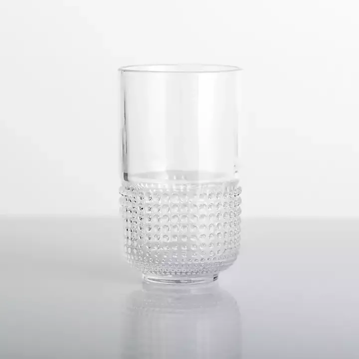 Clear Beaded Highball Glass