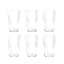 Clear Classic Tall Tumbler Glasses, Set of 6
