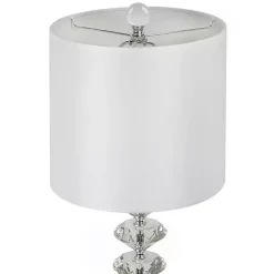 Clear Crystal Spindle Table Lamps, Set of 2
