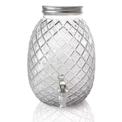 Clear Glass Pineapple Beverage Dispenser