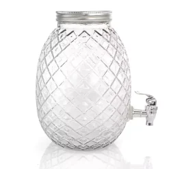 Clear Glass Pineapple Beverage Dispenser