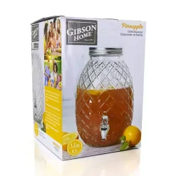 Clear Glass Pineapple Beverage Dispenser