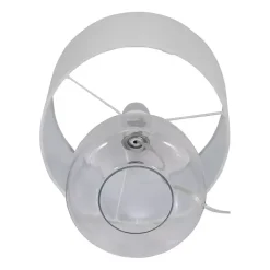 Clear Glass Tapered Table Lamps, Set of 2