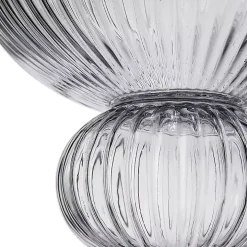 Clear Glass Vase with Pedestal Base